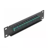 Kuitu-kytkentäpaneeli DeLOCK 10 inch 12 porttia SC Simplex aqua 1U musta