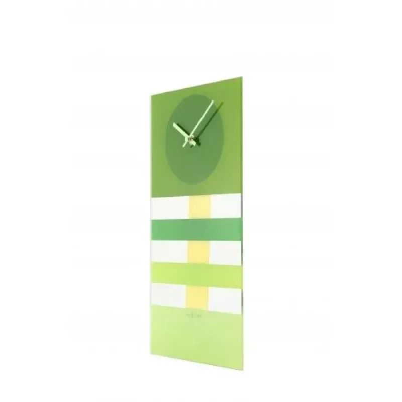 NeXtime seinäkello 2855gn Bold Stripes, 19 x 38 cm, seinäkello, vihreä