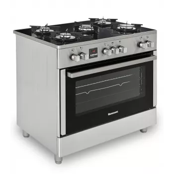 Vapaasti seisova kaasu-sähköliesi Ravanson KWGE-K90, 5 keittoaluetta, 90 cm, inox
