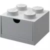 LEGO työpöytälaatikko 4, säilytyslaatikko harmaa, nupit