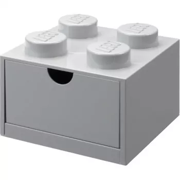LEGO työpöytälaatikko 4, säilytyslaatikko harmaa, nupit