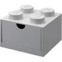 LEGO työpöytälaatikko 4, säilytyslaatikko harmaa, nupit