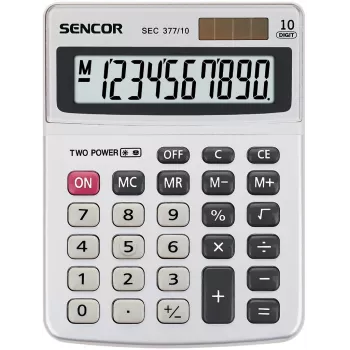 Sencor SEC 377/10 pöytälaskin, 10 numeroa, harmaa