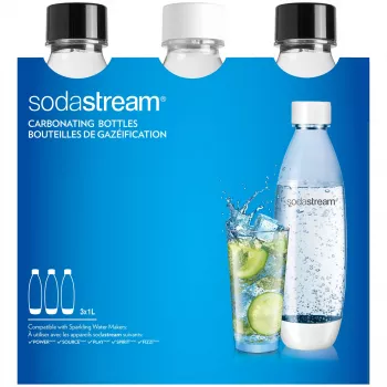 Hiilihapotuspullo SodaStream 2260748 3 kpl (vaurioitunut pakkaus)