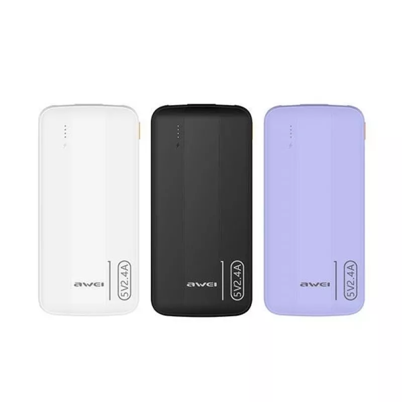 Awei PowerBank P20K 10000mAh musta/musta (10000mAh), powerbank, musta