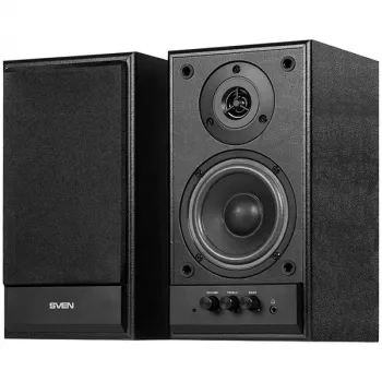 Multimedia-kaiuttimet SVEN SPS-702 (stereo, 40W, 40Hz-22Hz, musta nahka)