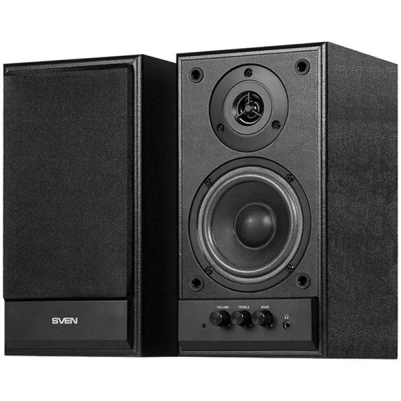 Multimedia-kaiuttimet SVEN SPS-702 (stereo, 40W, 40Hz-22Hz, musta nahka)