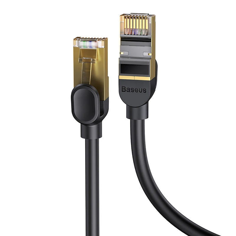 Baseus Ethernet RJ45, 10Gbps, 1 m verkkokaapeli (musta)