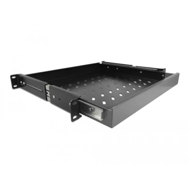 Delock - rack-liukuhylly - musta - 1U - 48,3 cm (19 inch)