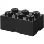 LEGO Storage Brick 6, säilytyslaatikko musta