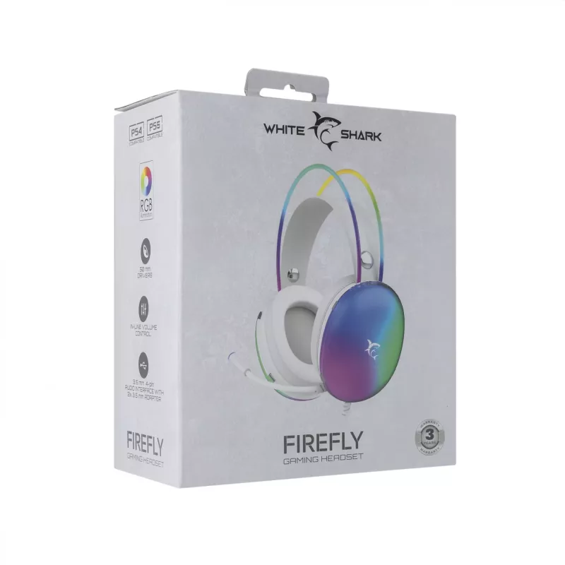 Kuulokkeet White Shark GH-2342 Firefly valkoinen