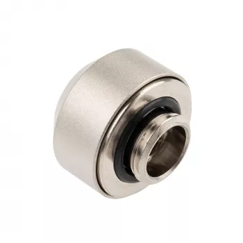 Hardtube-liitin OPTIMUS 12 mm jäykille putkille, satiininen nikkeliviimeistely