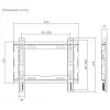 SBOX PLB-2222F-2 kiinteä television seinäkiinnike, 23-43 tuumaa, 45 kg, VESA 200x200