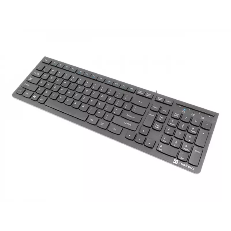 Natec Discus 2 - näppäimistö - QWERTY - US - musta - näppäimistö - US-englanti - musta