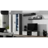 Cama TV-taso SOHO 140 harmaa/valkoinen kiiltävä