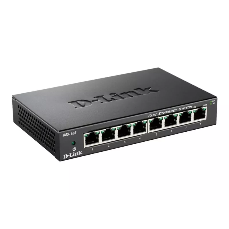 D-Link DES-108 musta