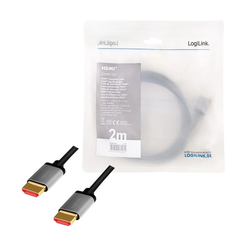 LogiLink CHA0105 HDMI-kaapeli 2 m