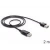 USB-kaapeli DeLOCK EASY-USB 2.0-A 2 m musta