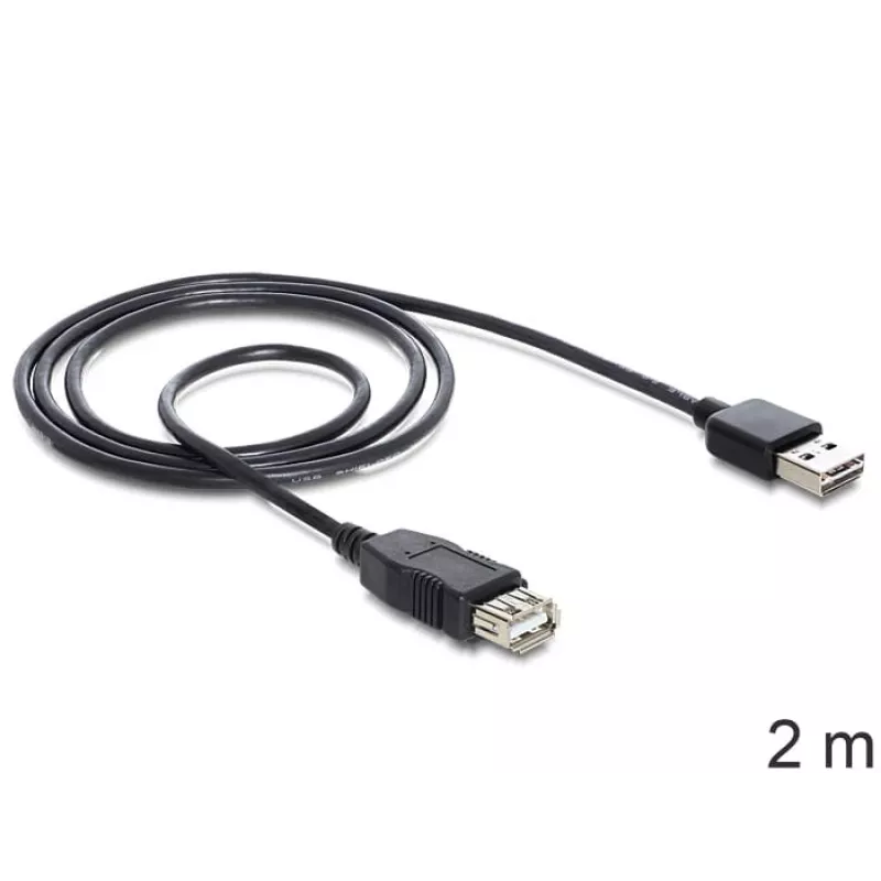 USB-kaapeli DeLOCK EASY-USB 2.0-A 2 m musta