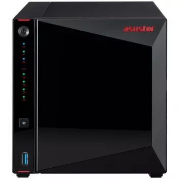 ASUSTOR Nimbustor 4 AS5304T - NAS-palvelin - 4 paikkaa - SATA 6Gb/s - RAID 0, 1, 5, 6, 10, JBOD - RAM 4GB - 2,5 Gigabit Ethernet - iSCSI-tuki (90-AS5304T00-MD30)
