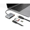 Delock 91016 USB-C-kortinlukija SD- ja microSD-korteille USB-A-portilla ja USB-C PD:llä