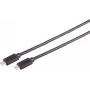USB-kaapeli S/CONN 13-62015 USB 3.2 Gen 2x2 0,5 m USB-C musta