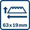 Vaihtoterä yleisveitselle Bosch Professional 63 mm 1600A01V3H