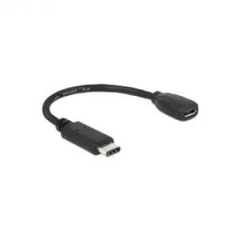 USB-kaapeli DeLOCK 65578 USB 2.0 0,15 m USB-C Micro-USB B musta