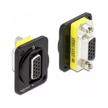VGA-sovitin DELOCK 86792 – 15-pin naaras 15-pin naaras, musta