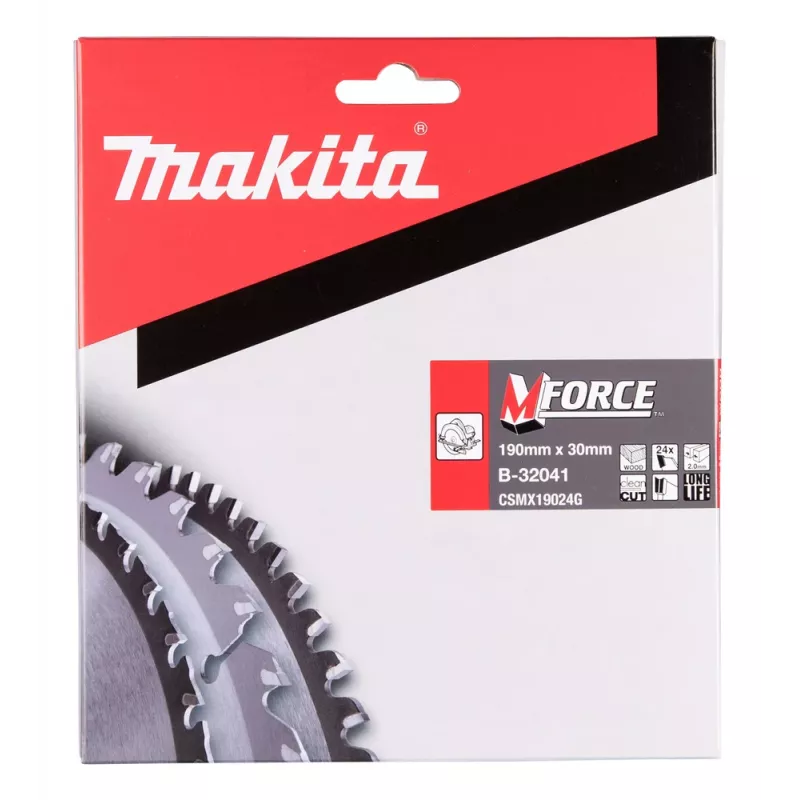 MAKITA PYÖRÖSAHANTERÄ 190x30x24Z M-FORCE PUU