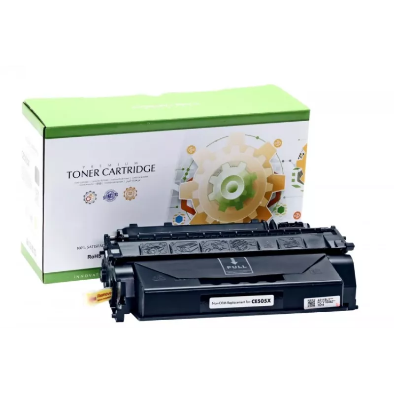 Yhteensopiva Static-Control Hewlett-Packard CE505X/CRG 719H universaali musta, suuri sivumäärä, 6 900 sivua