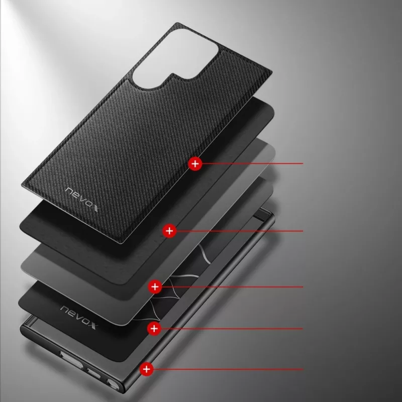 Nevox StyleShell NYLO - Samsung Galaxy S25 Ultra, musta