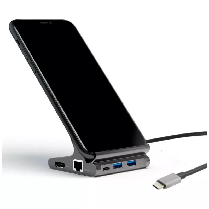 Pidike tabletille/älypuhelimelle 7in1 Dex HDMI/RJ45