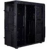 Kotelo INTER-TECH B-42 Black Midi Tower, ATX, 2xUSB2.0, Blue LED strip, virtalähde valinnainen
