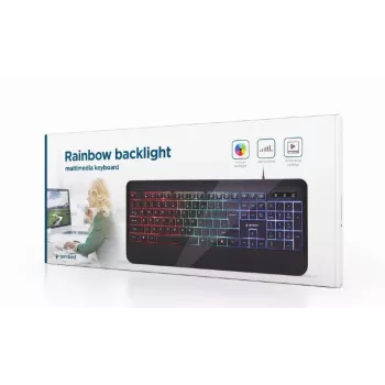 NÄPPÄIMISTÖ MULTIMEDIA USB ENG/MUSTA KB-UML-03 GEMBIRD