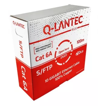 Q-LANTEC S/FTP Cat.6A verkkokaapeli, parikierretty, LSOH