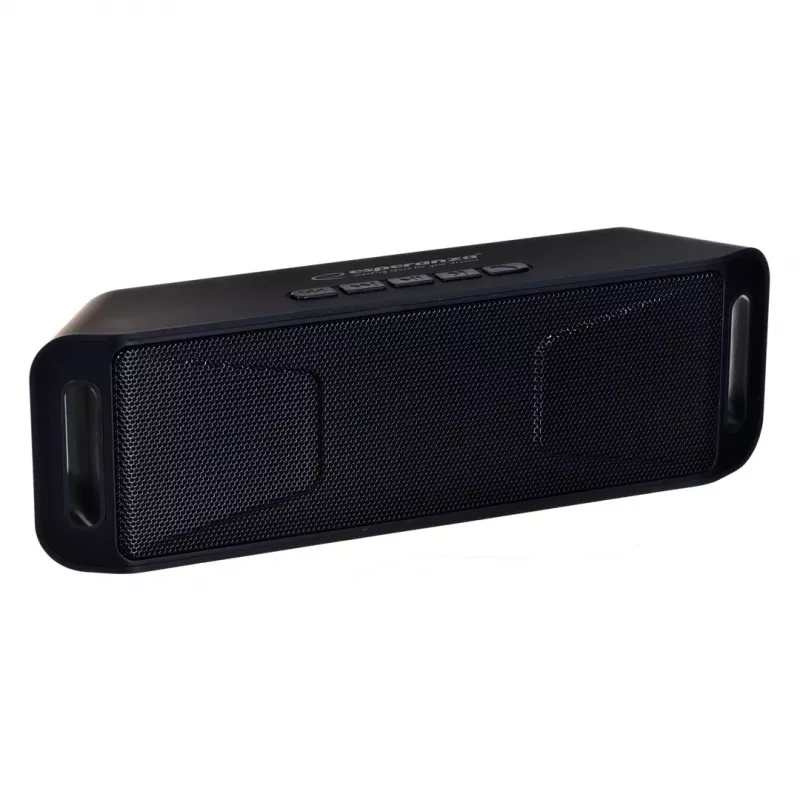 Stereo-kannettava kaiutin ESPERANZA FOLK musta — 6 W RMS, Bluetooth, microSD, LiPo-akku
