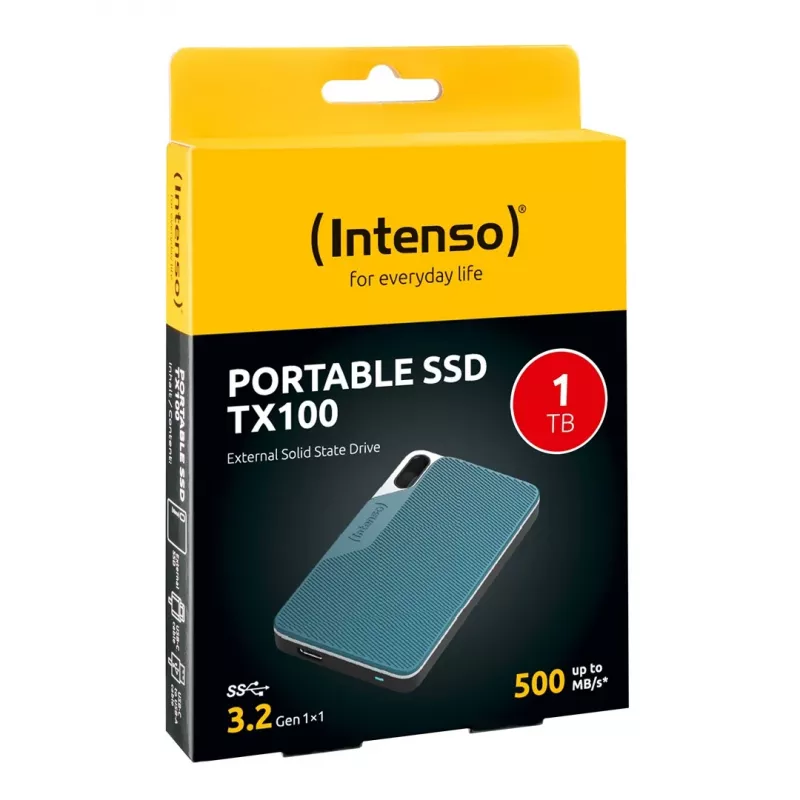 Intenso TX100 1 Tt:n ulkoinen SSD-levy, USB-C 3.2 Gen 1x1