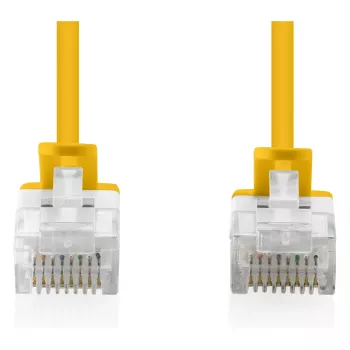 Verkkokaapeli DIGITUS CAT6 U-UTP ohut, 3 m, keltainen — 10 kpl:n pakkaus