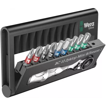 Wera Bit-Check 10 Zyklop Mini BiTorsion 1 sarja 10 osaa 7.6 X 2.5 X 12.7 cm