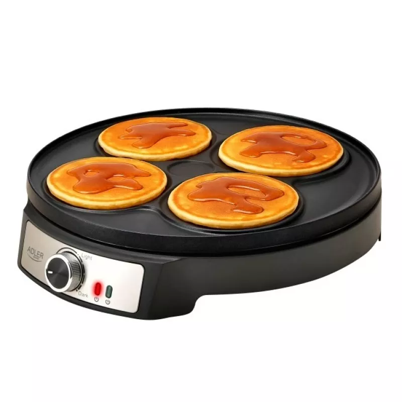 Adler AD 3093 2-in-1 kaksipuolinen sähköinen letunpaistin, 1600 W, musta