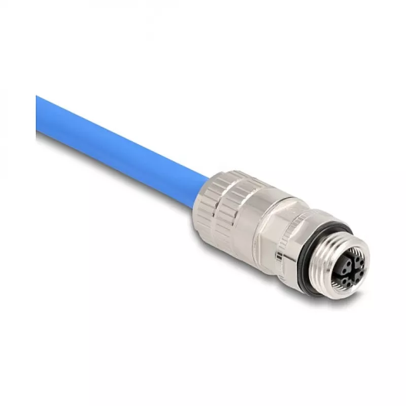 DeLOCK 86056 kaapeliliitin M12 musta ruostumaton teräs liitin