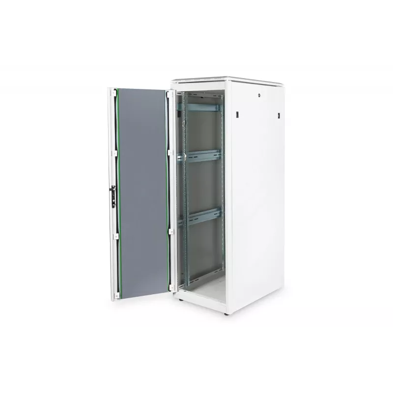 DIGITUS 36HE Unique verkkokaappi 600x800mm lasiovi harmaa
