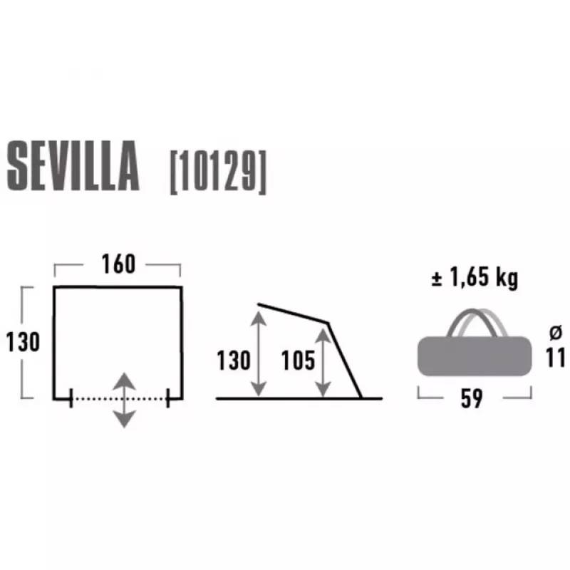 Teltta High Peak Sevilla sininen harmaa