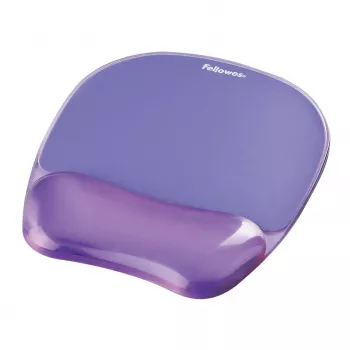 Hiirimatto Fellowes Crystals Gel geelirannetuella, violetti, 202×230 mm, 32 mm paksuus
