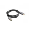 DisplayPort(M)-HDMI(M)-kaapeli 1 m 4K musta ja hopea