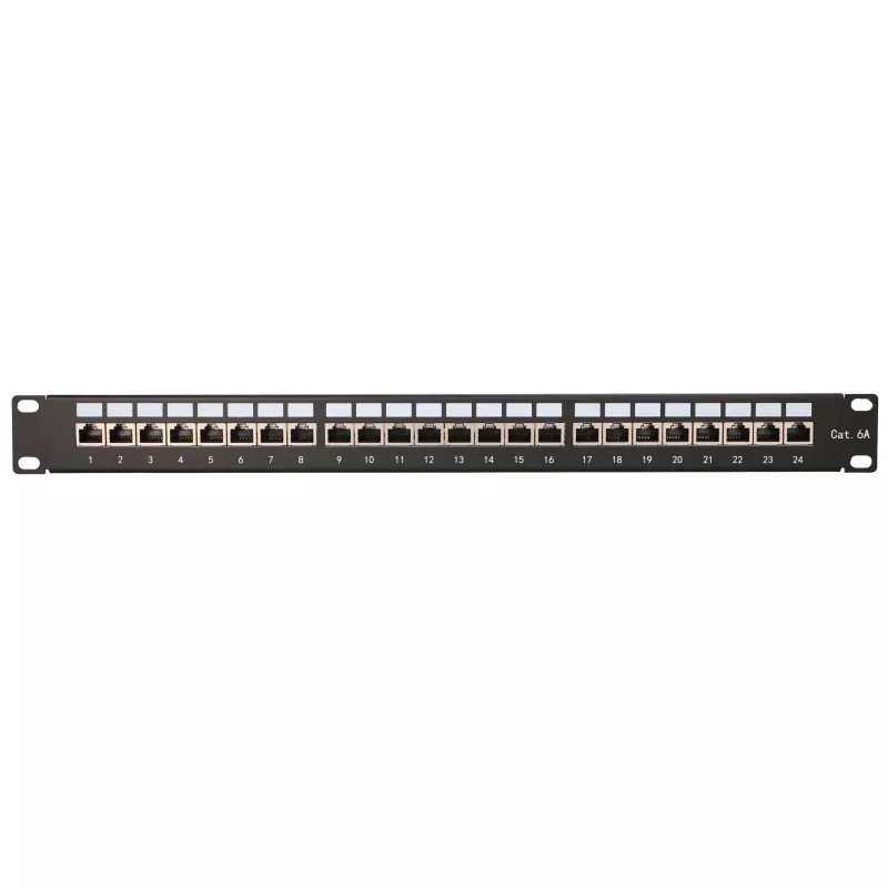 Patch-paneeli - Extralink CAT6A STP, 24 porttia