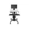 Ergotron WorkFit-C - Single LD Sit-Stand -työasema - multimediavaunu - musta - harmaa - 7,3 kg - 61 cm (24 inch) - 75 x 75, 100 x 100 mm - 360°