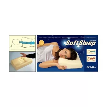 Ortopedinen tyyny Mobilex SoftSleep L-koko, ergonominen vaahtomuovi, 500×300×120 mm, tiheys 50 kg/m³