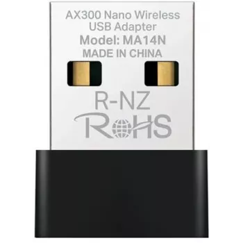 USB-WLAN-adapteri MERCUSYS MA14N — USB Type-A, 2,4 GHz Single-Band, jopa 287 Mbit/s, musta